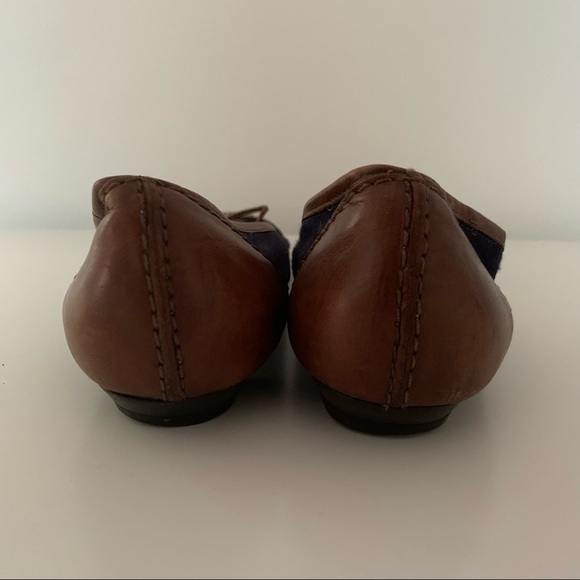 Chloe Denim Leather Flats - Picture 8 of 13